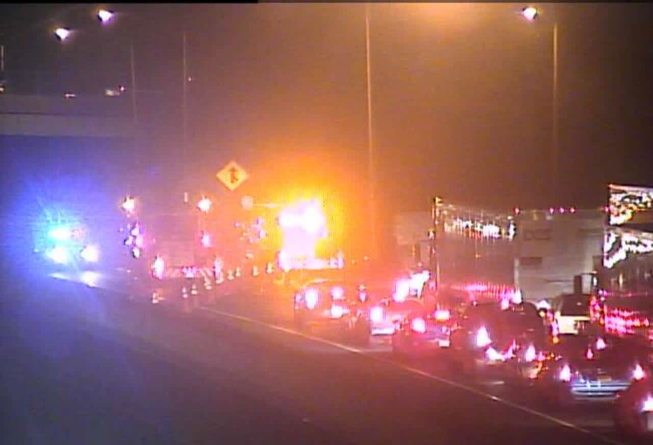 At least one person was killed in a crash on I-95 south in Westport on Wednesday evening. Emergency responders are on the scene at about 10 p.m., and the highway remains closed.