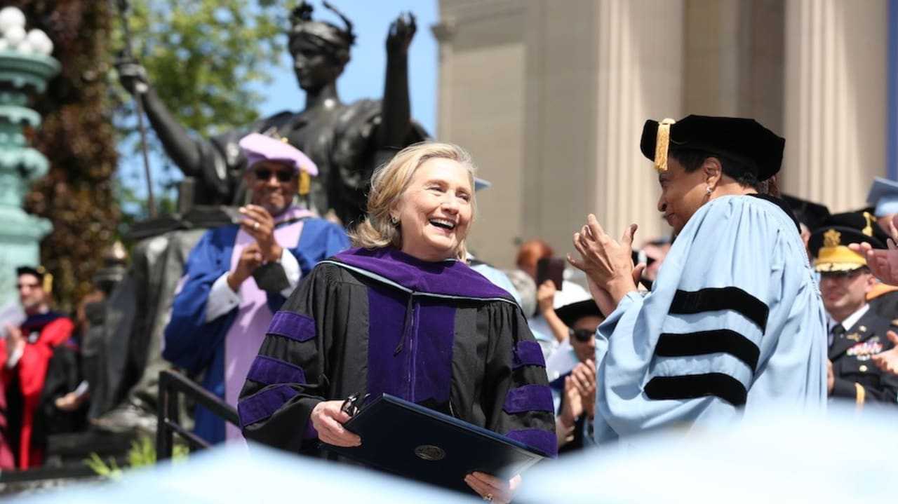 Chappaqua resident Hillary Clinton recieves an honorary degree from Columbia University in May 2022.