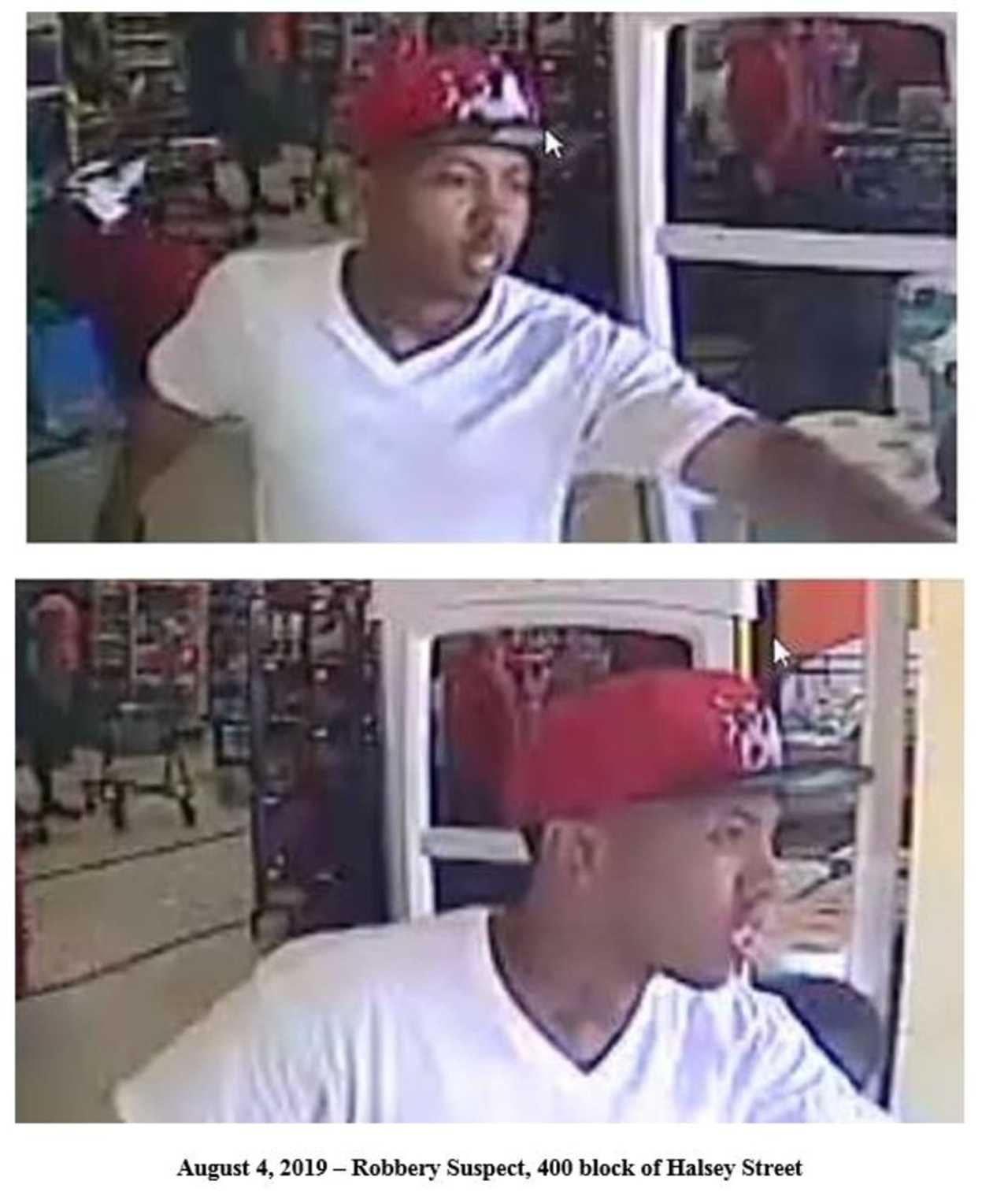 Police in Newark say this man is a suspect in an armed robbery earlier this month