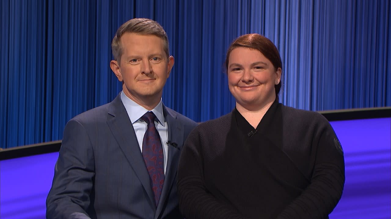 Somers resident Katie Palumbo, right, will appear on an episode of Jeopardy hosted by Ken Jennings.
