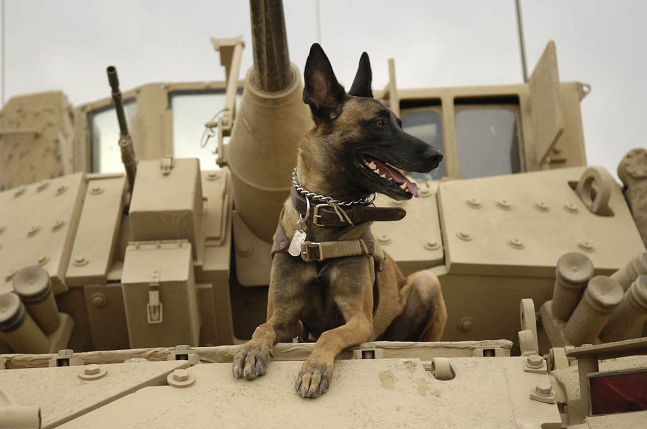 Jackson sits on an armored vehicle in Iraq in 2007, before heading out on a mission.