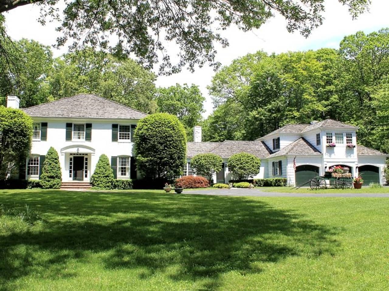 The home at 49 White Fall Lane in New Canaan will be open from 2 to 4 p.m. on Sunday. 