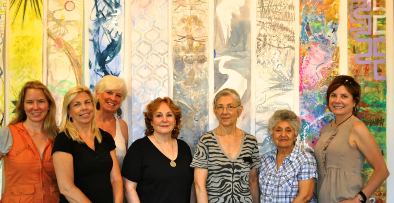Artists featured from left to right: Stephanie Joyce, Claudia Mengel, Susan Newbold, Barbara Harder, Shiela Hale, Elisa Khachian and Kerry Brock