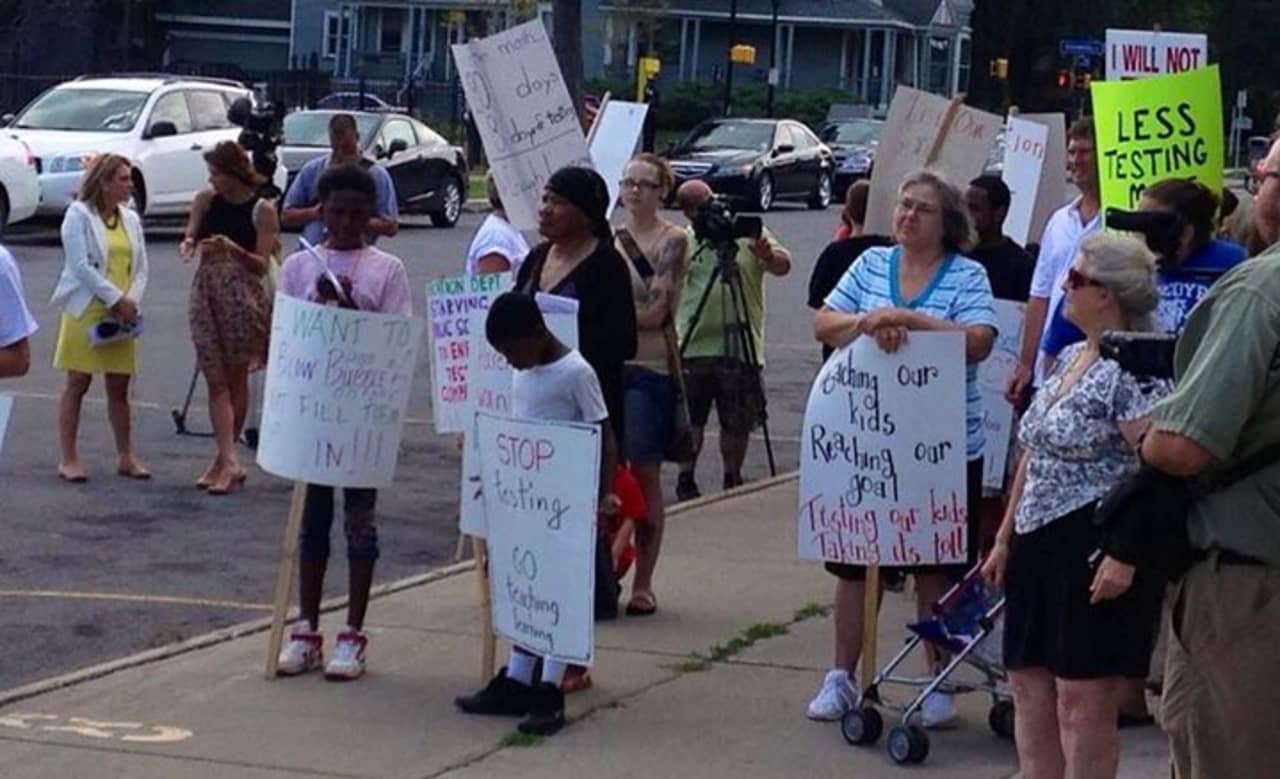 Ossining parents rallying against excessive school testing topped the news this week. 