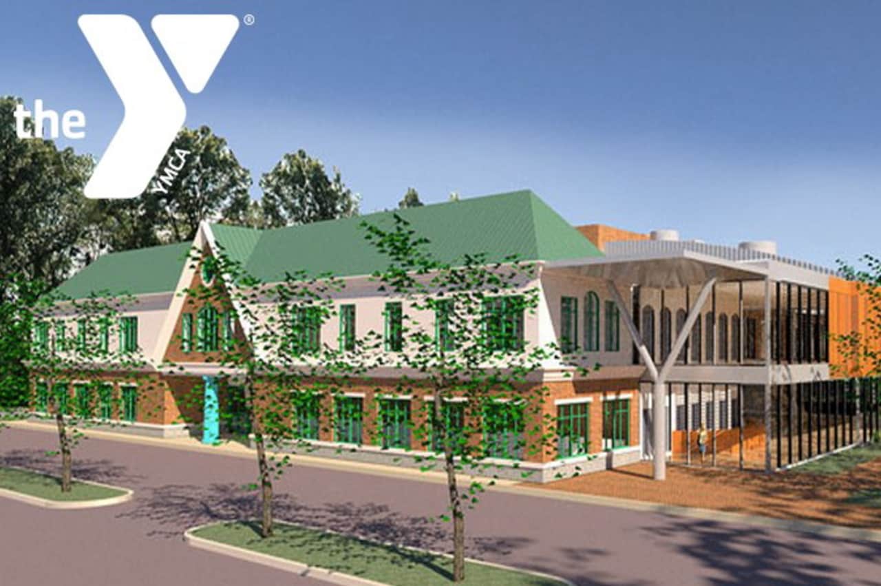 An artist rendering shows proposed renovations of the New Canaan YMCA.