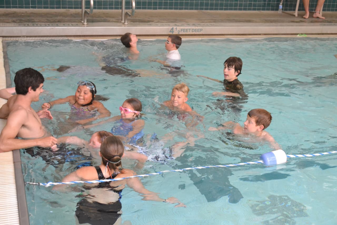 Youngsters enjoy Club Fit's aquatics class.