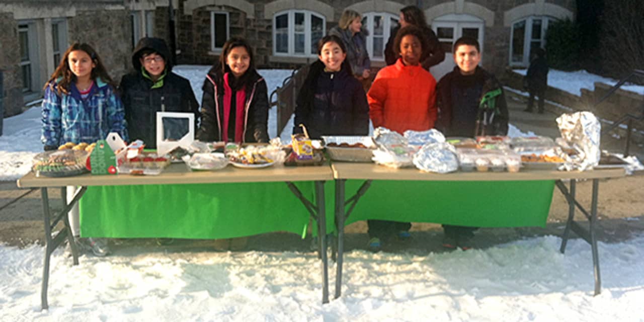Students from Parsons Elementary School held a bake sale to help raise money for coats for the needy. 