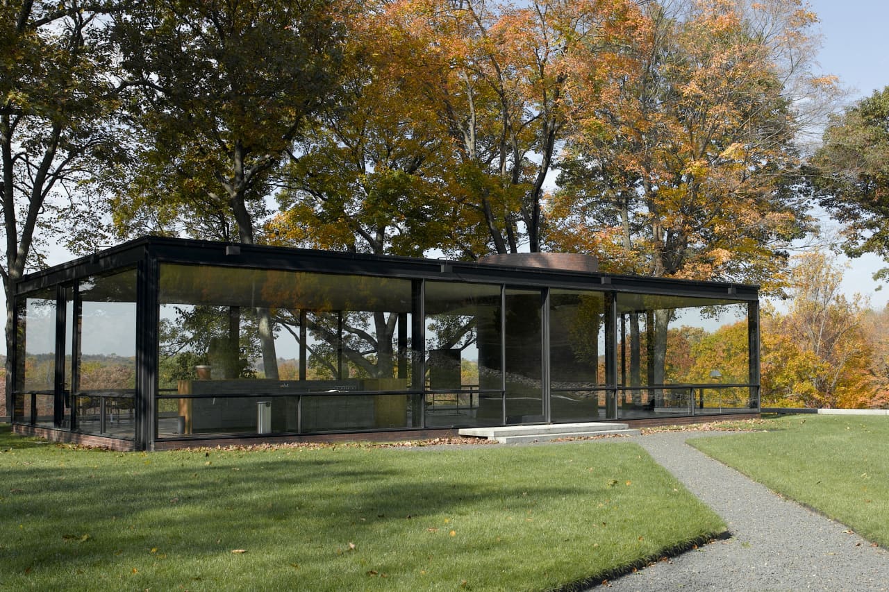 The Glass House in New Canaan will now offer self-guided tours. 