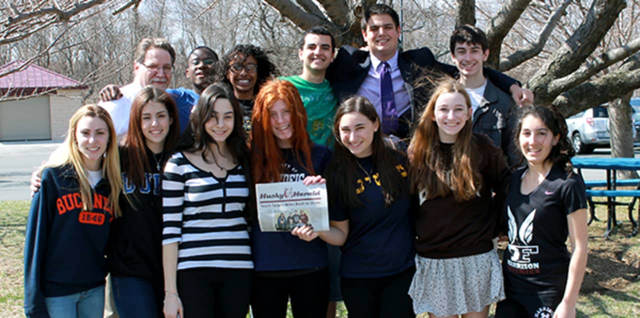 The staff of The Harrison High School newspaper, The Husky Herald, has won a first place award.