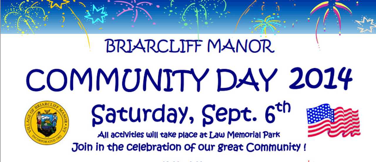Briarcliff Manor Community Day will be held in September, and will feature a sleu of activities. 