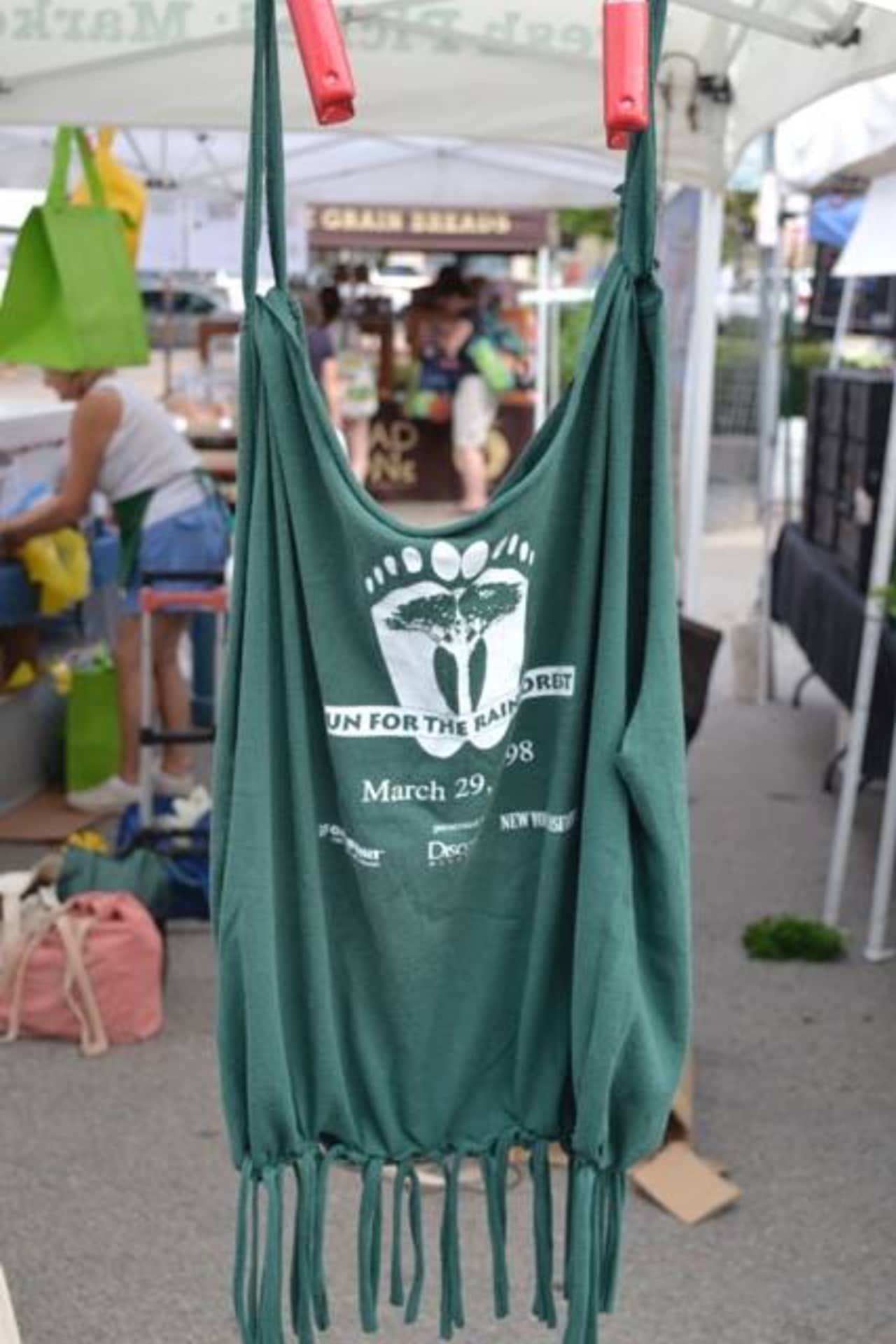 Turn T-Shirts into earth-friendly bags at Ossining's "Clothes the Loop" event at the Ossining Farmers Market Nov. 15.