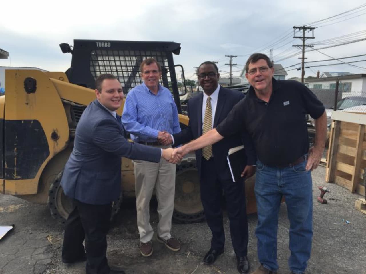 From left, Ross Weiner, Westchester IDA, Sean Murphy, vice president of Murphy Brothers Contracting , Jim Coleman, executive director of the  Westchester County IDA; Chris Murphy, president of Murphy Brothers.