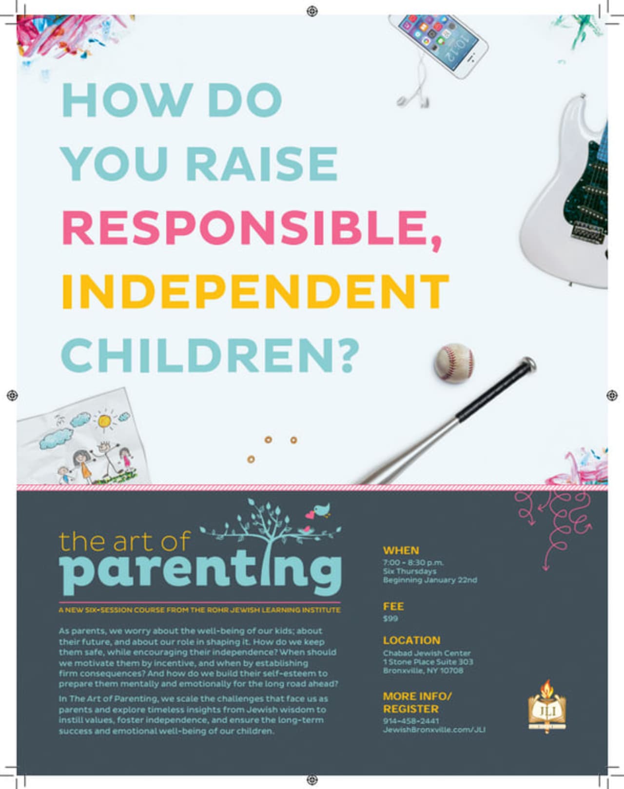 The Rohr Jewish Learning Institute is offering an institute on parenting.