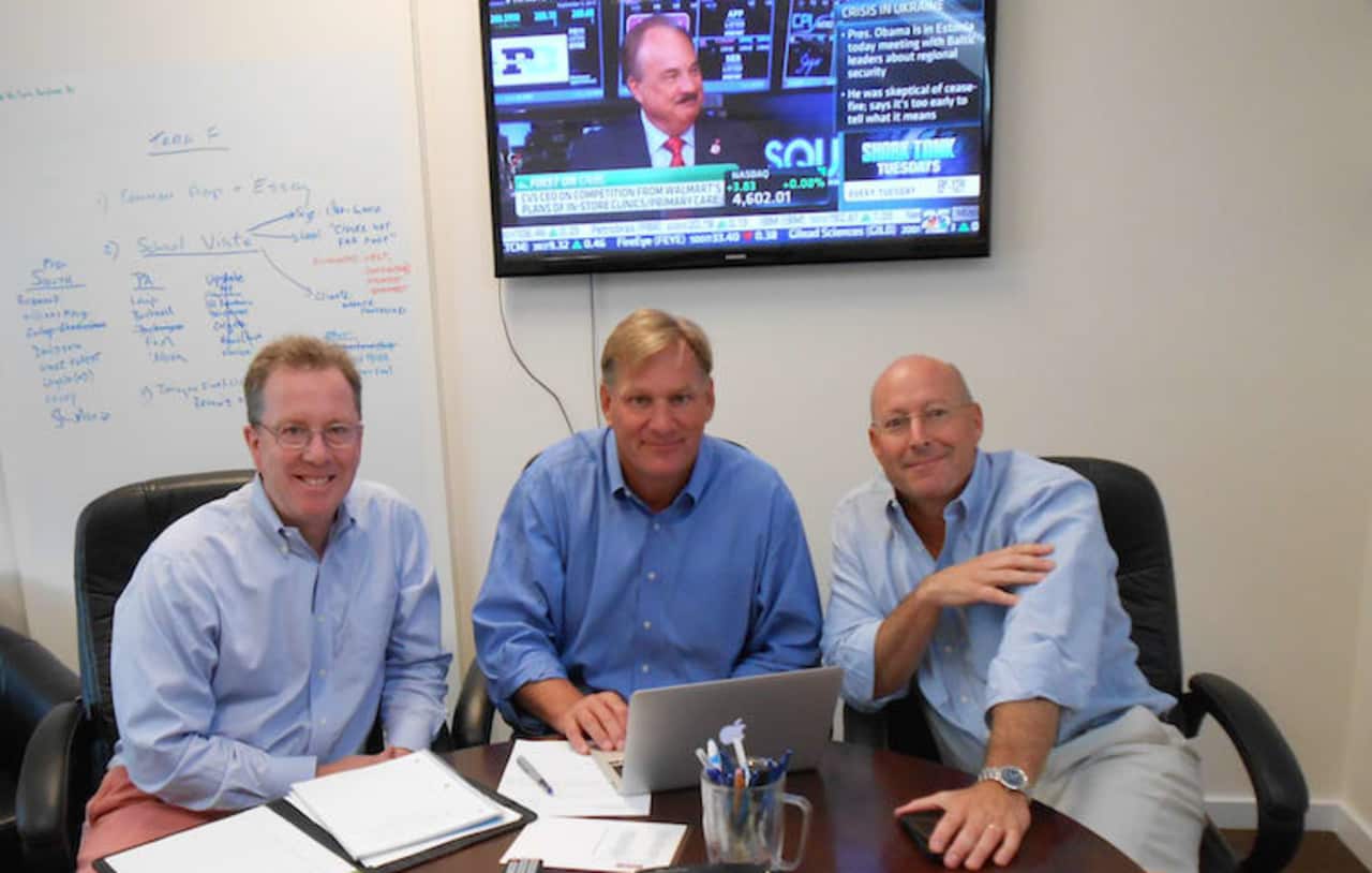 From left to right: Doug Richardson, Lee Jones and Kevin Rusch of Competitive Edge College Advisors. Missing is Brent Haney, the fourth partner.