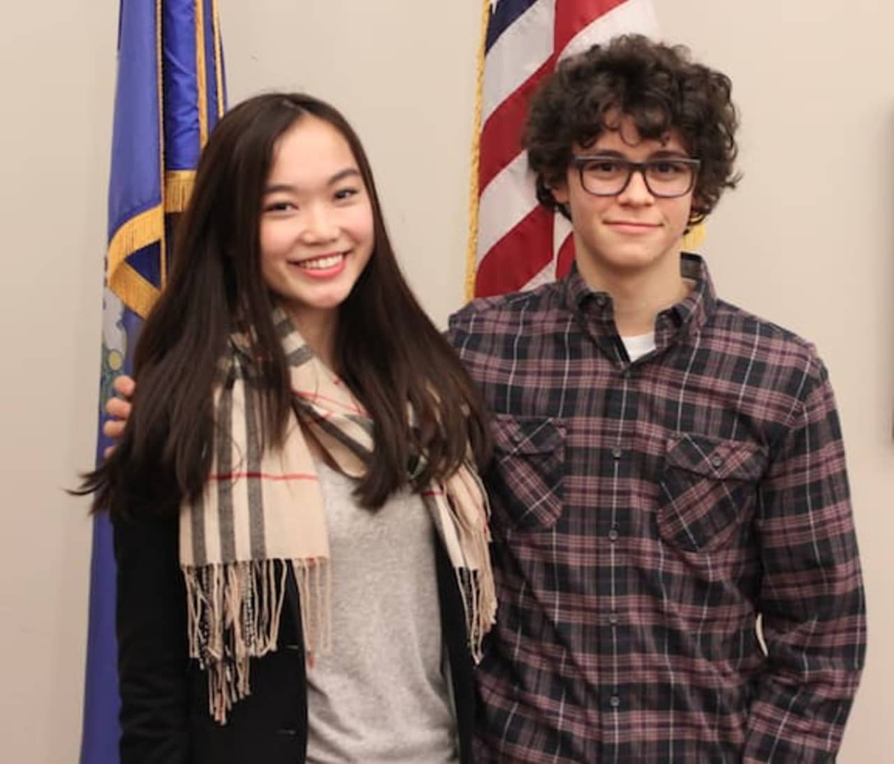 Veronica Ma and Charles Sosnick, seniors at New Canaan High School, were chosen for a prestigious one-week program in Washington, D.C., where they will learn more about how the federal government and its three branches work. It's held in March.
