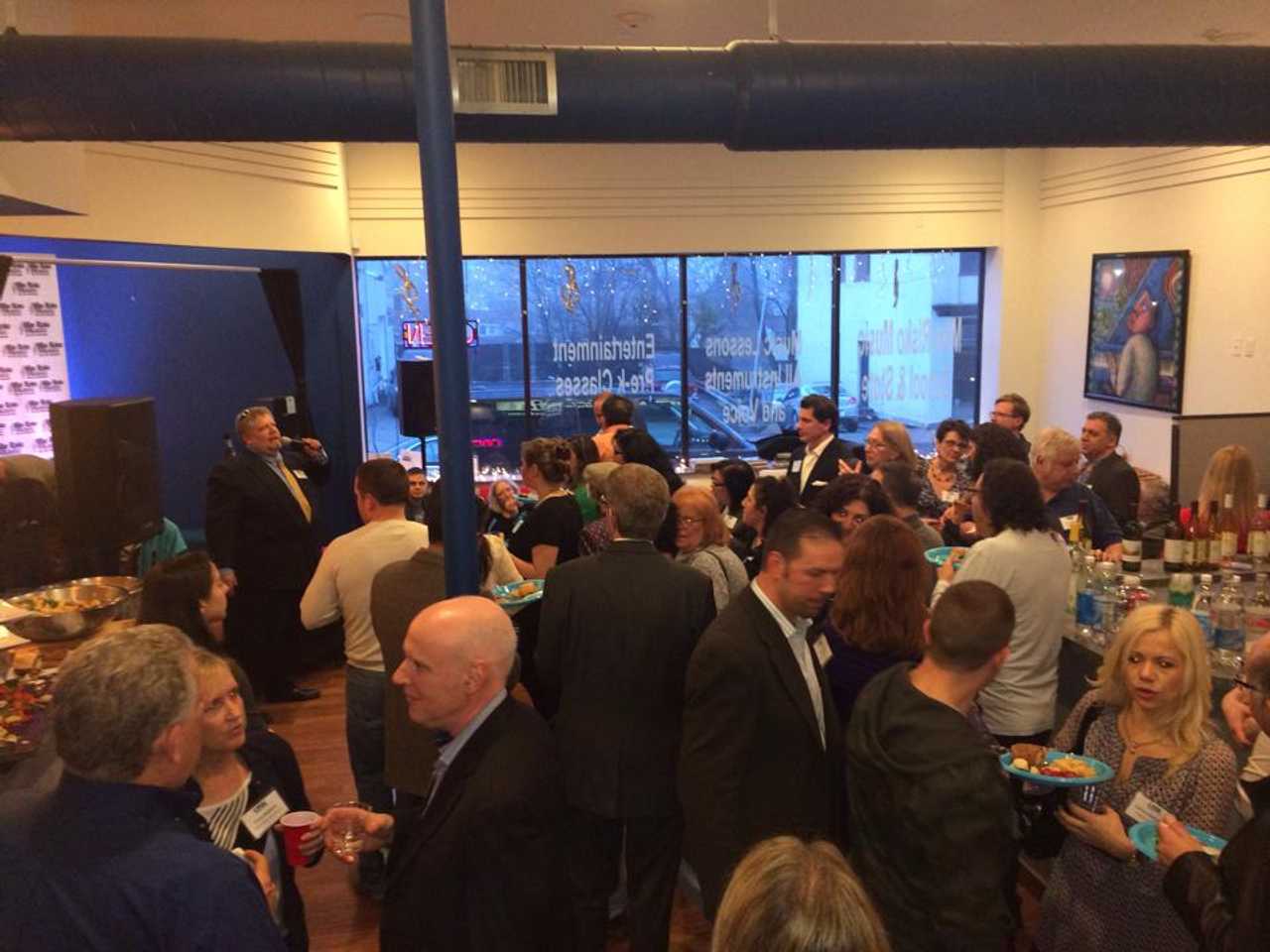 More than 75 area business owners participated in a recent networking event at the Mike Risko Music School in Ossining.