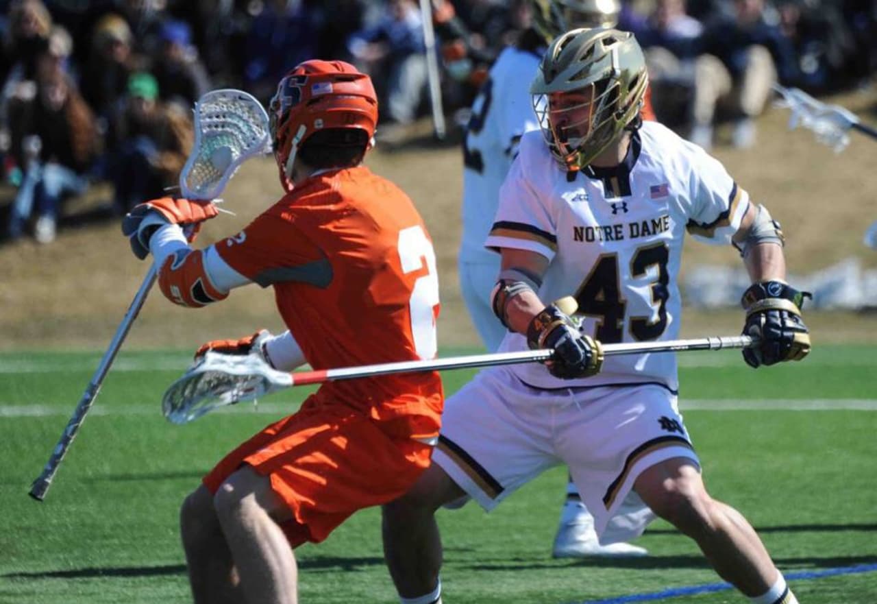Matt Landis, a junior from Pelham, helped Notre Dame reached the NCAA men's lacrosse Final Four for the second straight year.