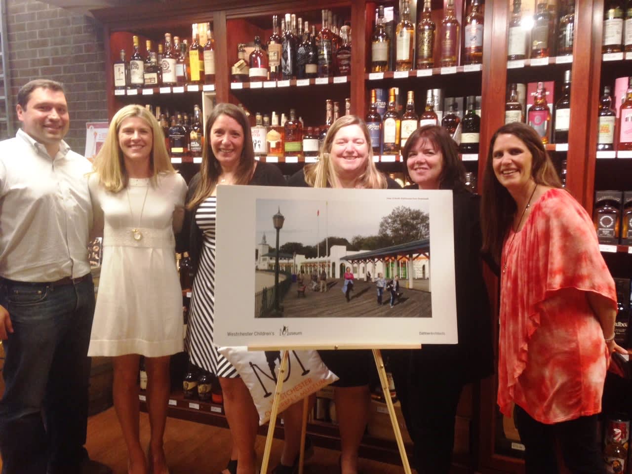 From left to right: Anthony D'Arpino, Carly D'Arpino, Francesca Vitti, Maggie O'Hara, Heather Waters and Carolyn Spencer at the Harrison Wine Vault's recent fundraising event.
