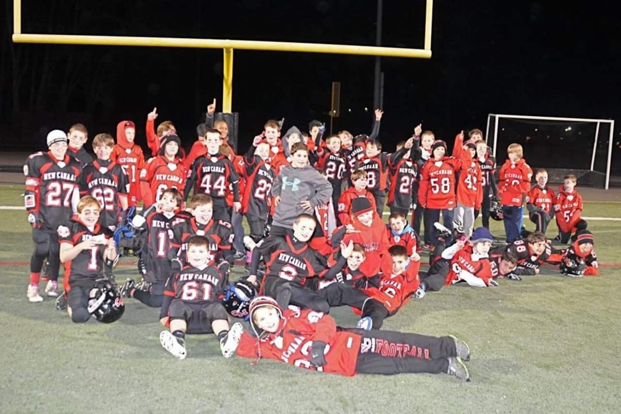 The New Canaan 5th-grade football teams shared the championship in the Fairfield County Football League. 