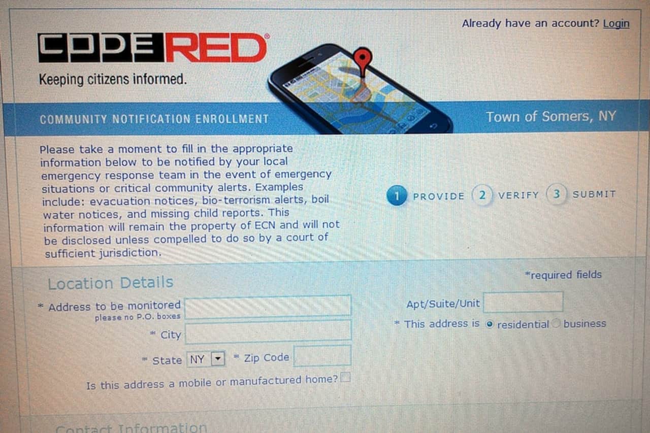 Somers is encouraging residents to sign up for its Code Red emergency notification system.