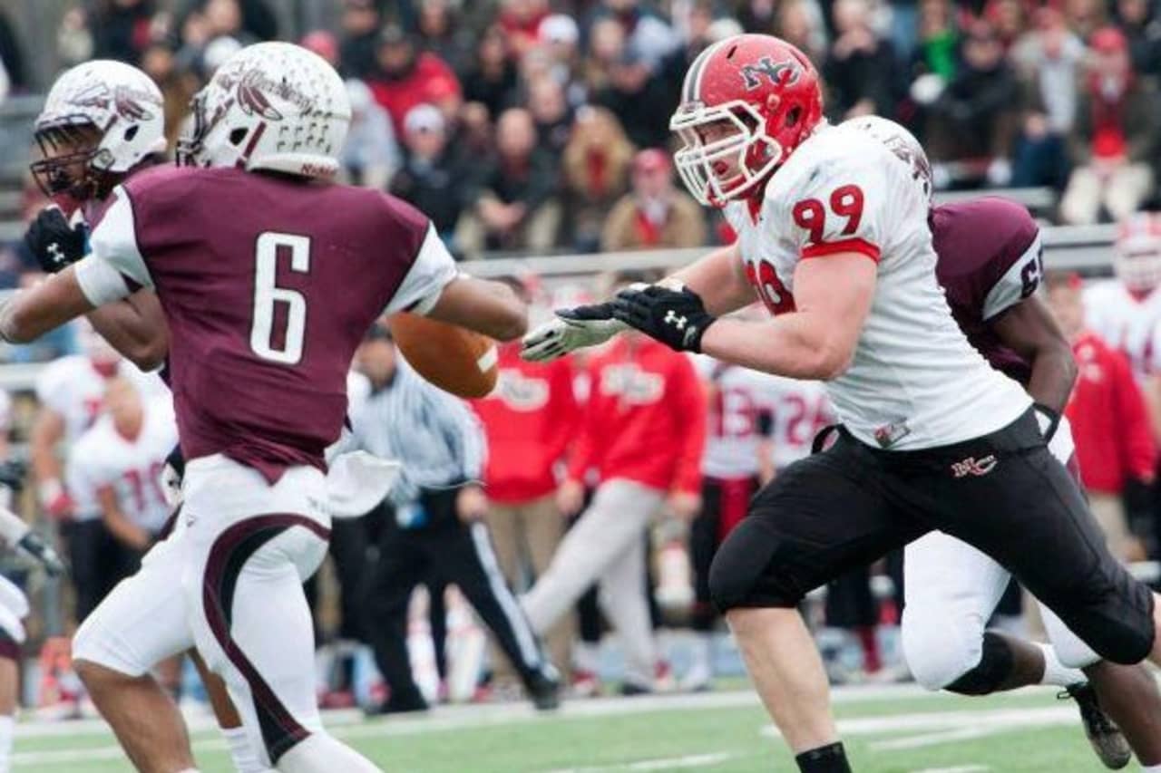 Connor Buck, a junior, is one of the promising young players returning to New Canaan's football team next year.