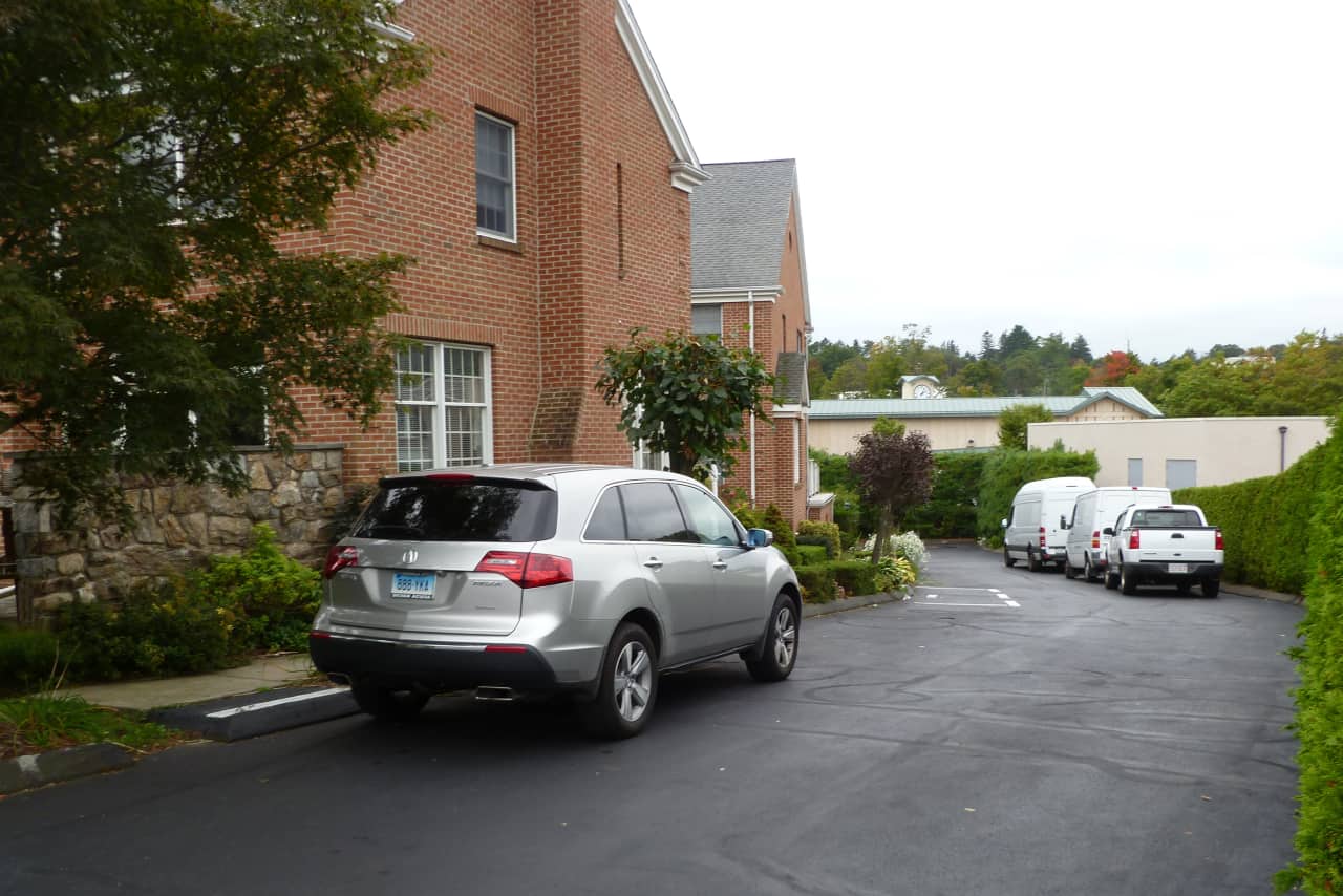 New Canaan Police responded to a call of shots fired Sept. 21 at this condominium complex on Park Street. It was later determined that James Owen shot and killed his wife, Billie D. Falgout-Owen, before shooting himself. 