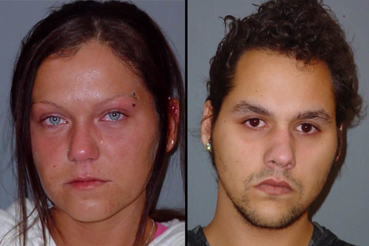 Aleksandra Halerz (left) of Somers and Chappaqua's Joseph Watts were charged Tuesday with heroin possession.