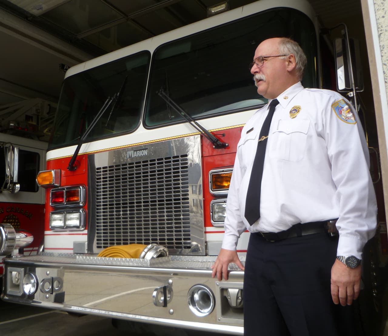 New Canaan Fire Assistant Chief John Hennessey says he's happy that the department is responding to fewer false alarms. 