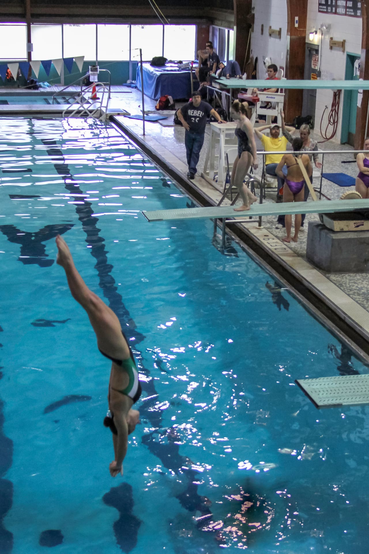 Whirlwind Diving's Kyla Pech of Darien competes at a recent meet.