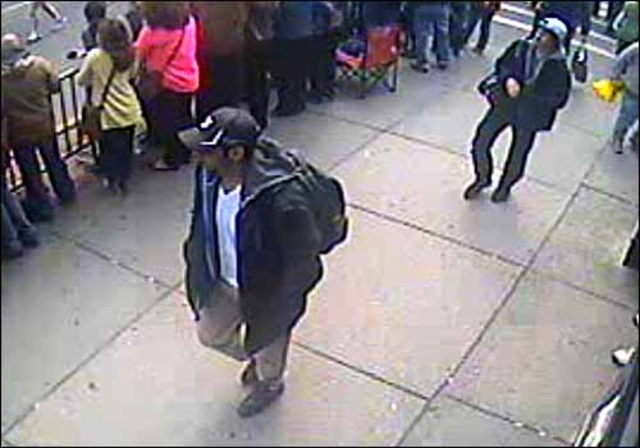 The FBI released several images of the two Boston Marathon bomb suspects Thursday afternoon. 