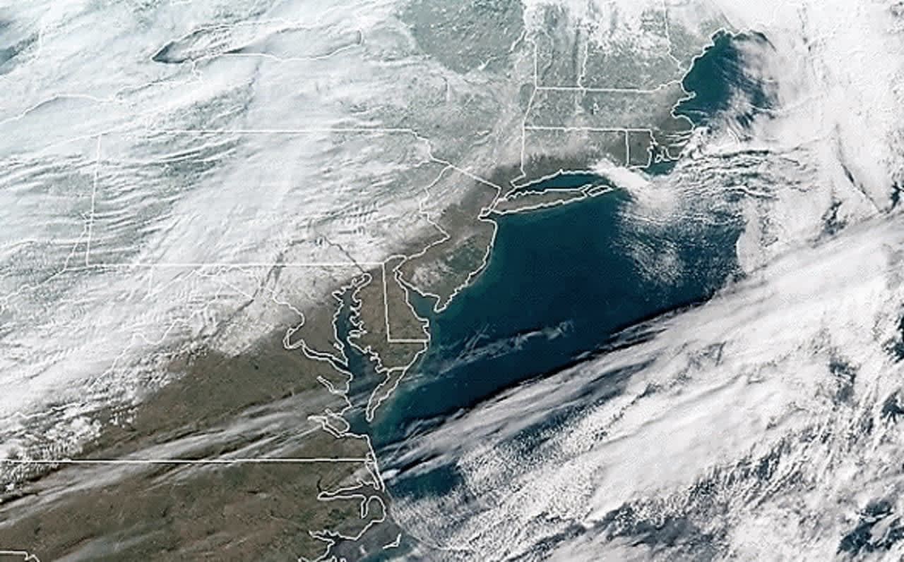 Snows had already covered Pennsylvania early Wednesday.