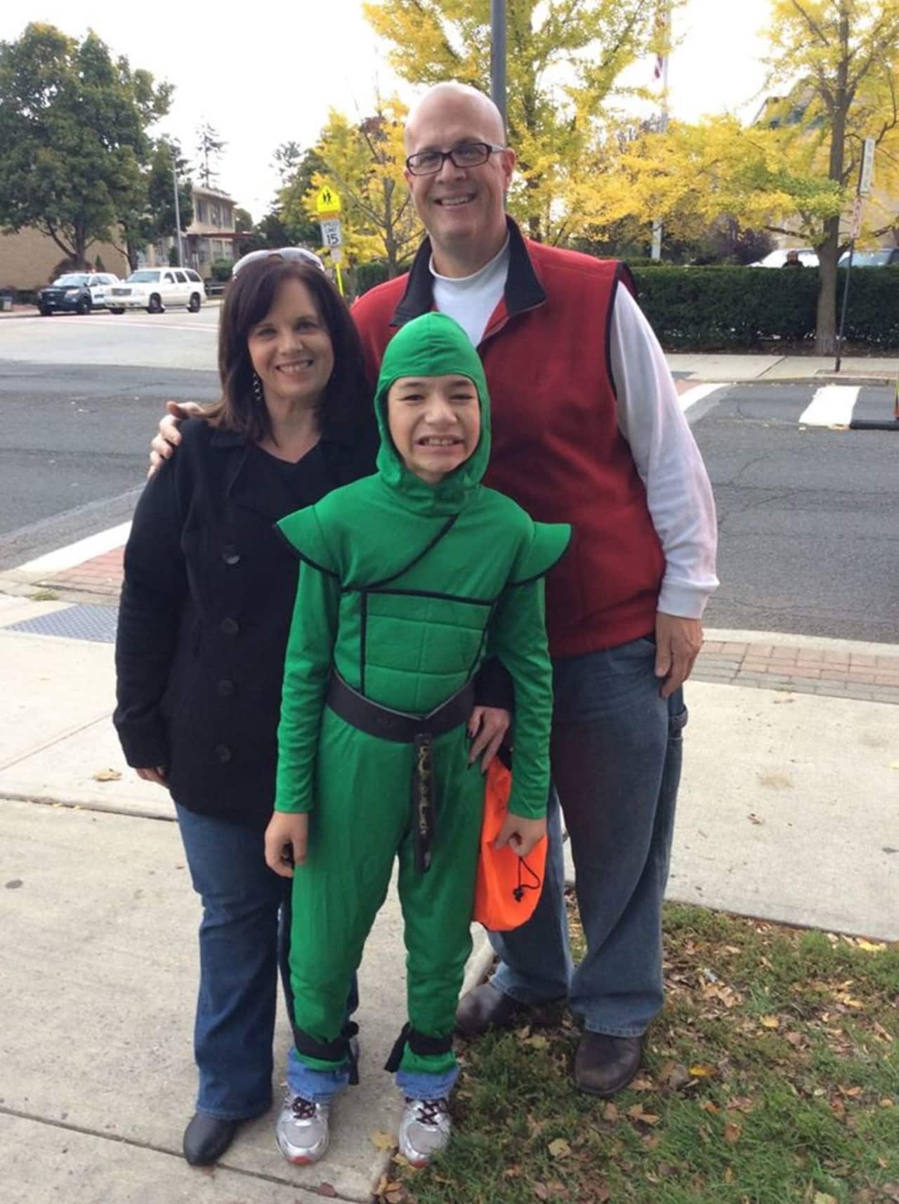 The Scarr family enjoyed the Suffern halloween parade last year. This year's parade will take place Sunday.
