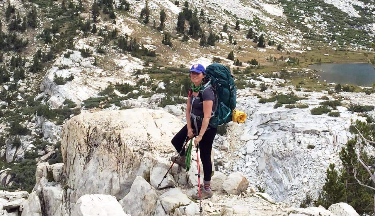 My Harriman blogger Suzy Allman is shown on a 220-mile trek last year on the John Muir Trail in the Sierra Nevada mountain range of California.