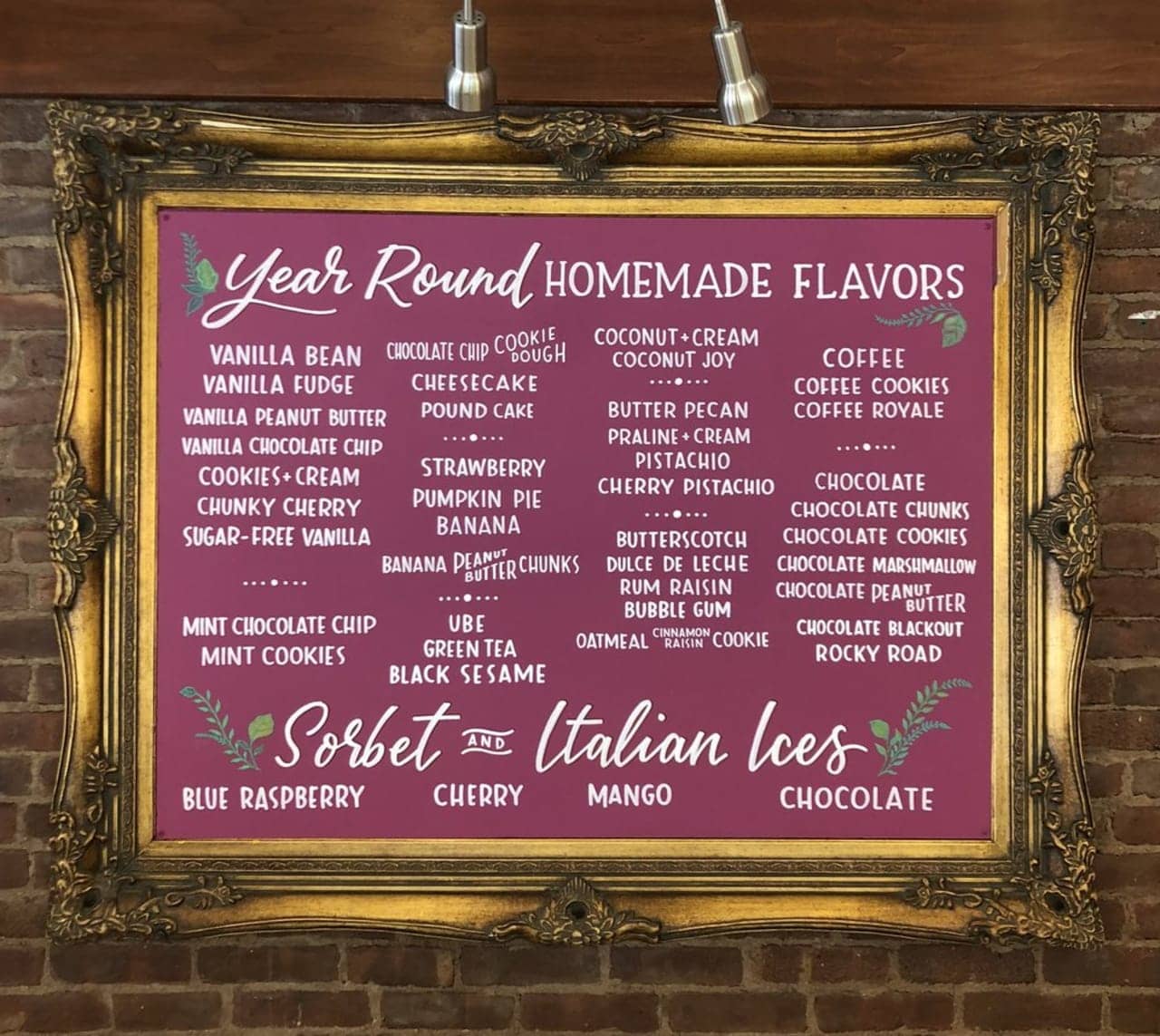 These are but the every-day flavors available at Torico Ice Cream in Jersey City.