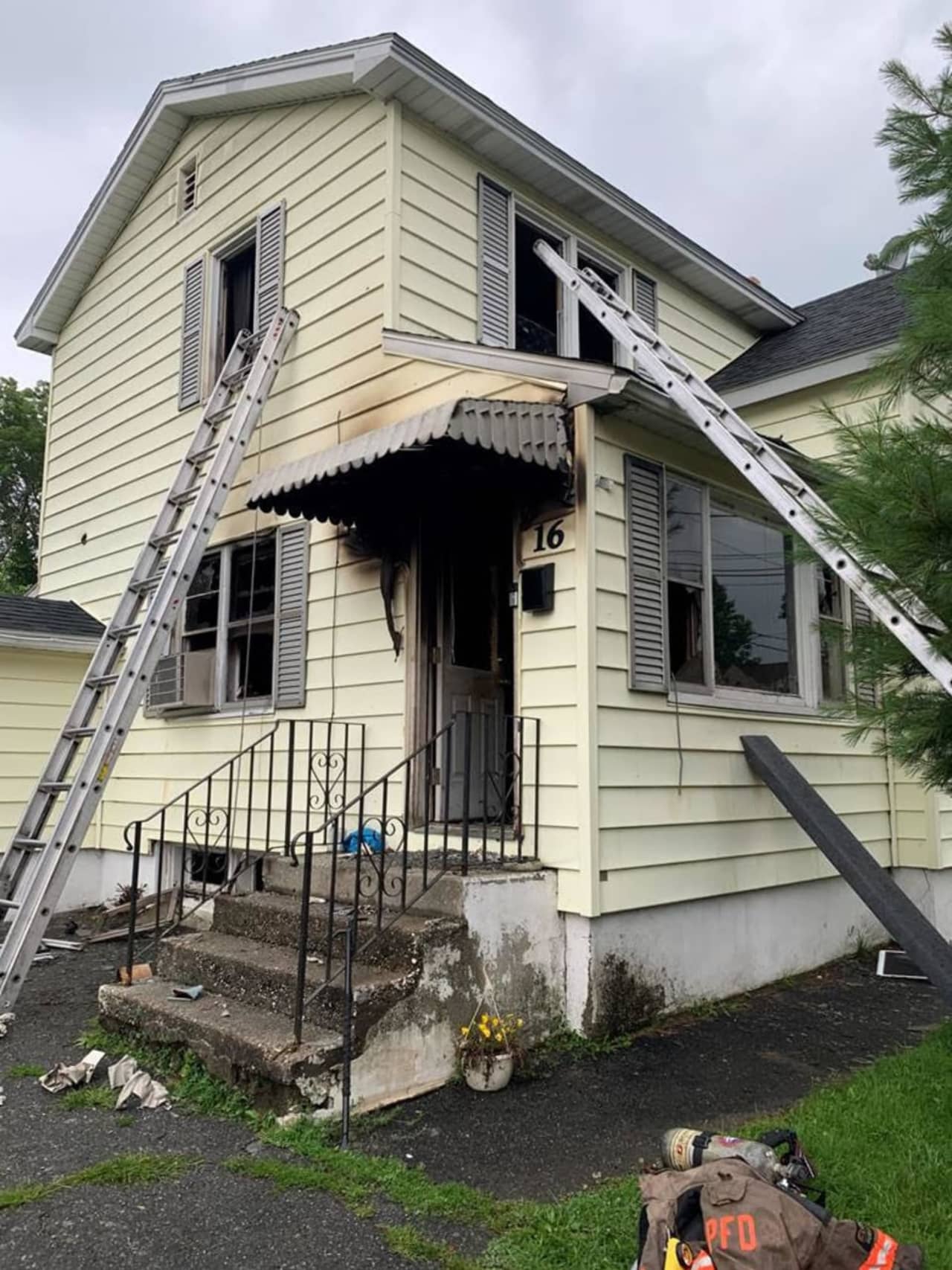 A family dog died during a house fire in Pittsfield.