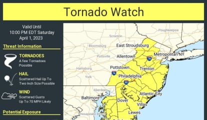 Tornado Watches, Warnings Issued Across Parts Of NJ
