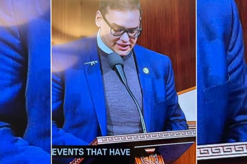 George Santos Dons Assault Rifle Pin On House Floor Days After FL Mass Shooting (Poll)