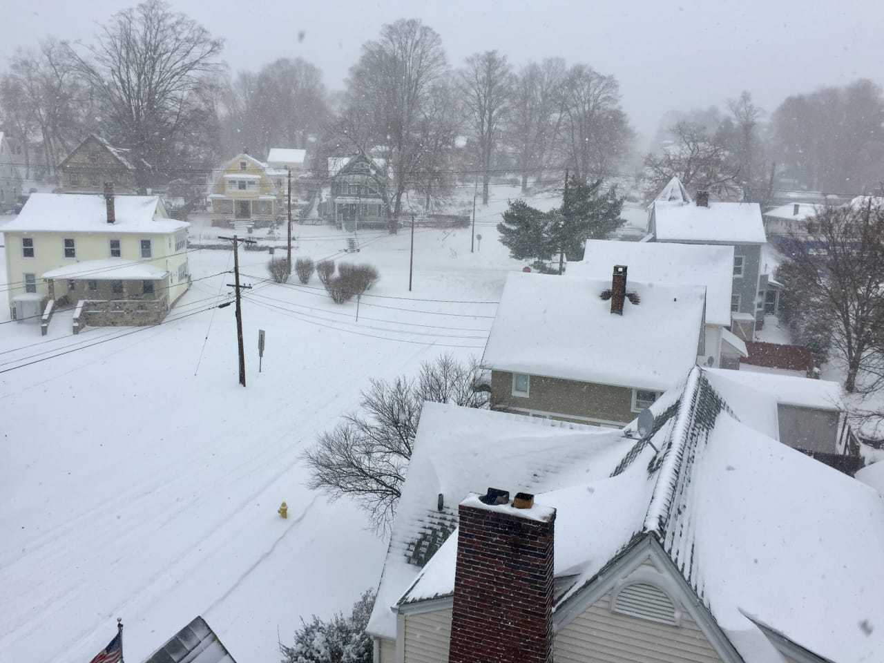 Joe Mannion sent this photo from Thursday's storm in Danbury.