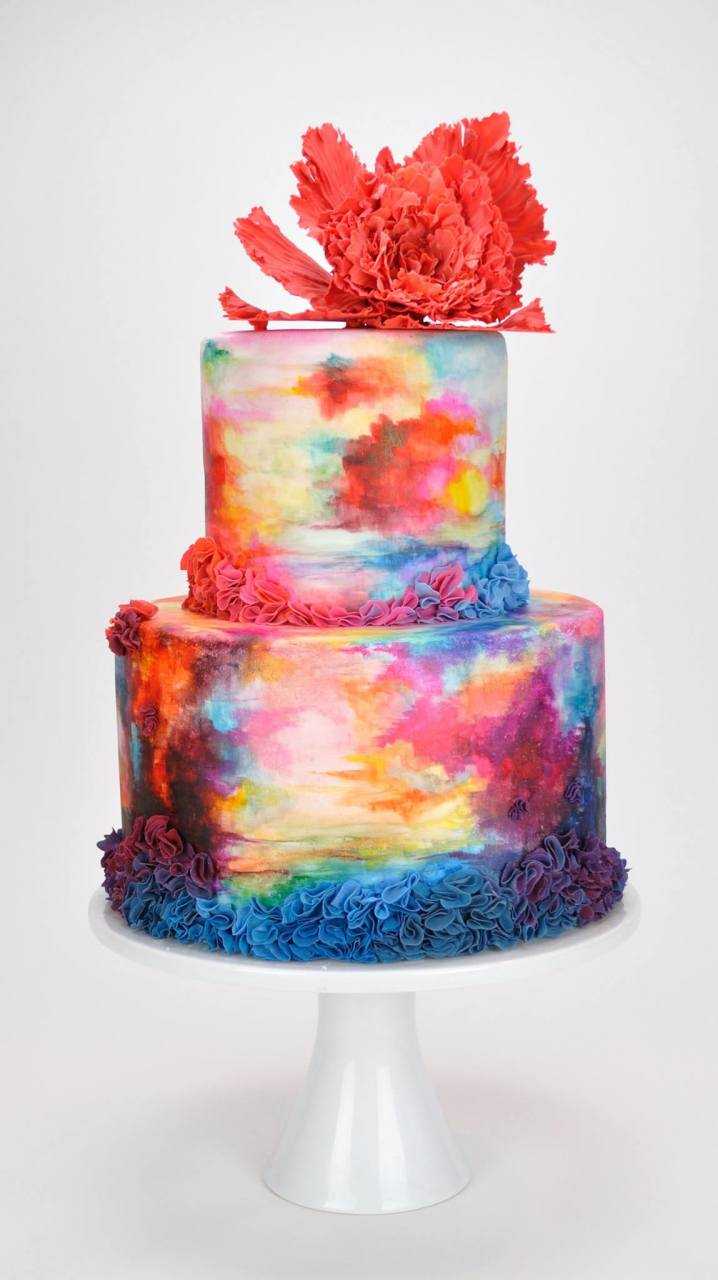 Along with her sculptural cakes, Alt enjoys baking wedding and special tier cakes.