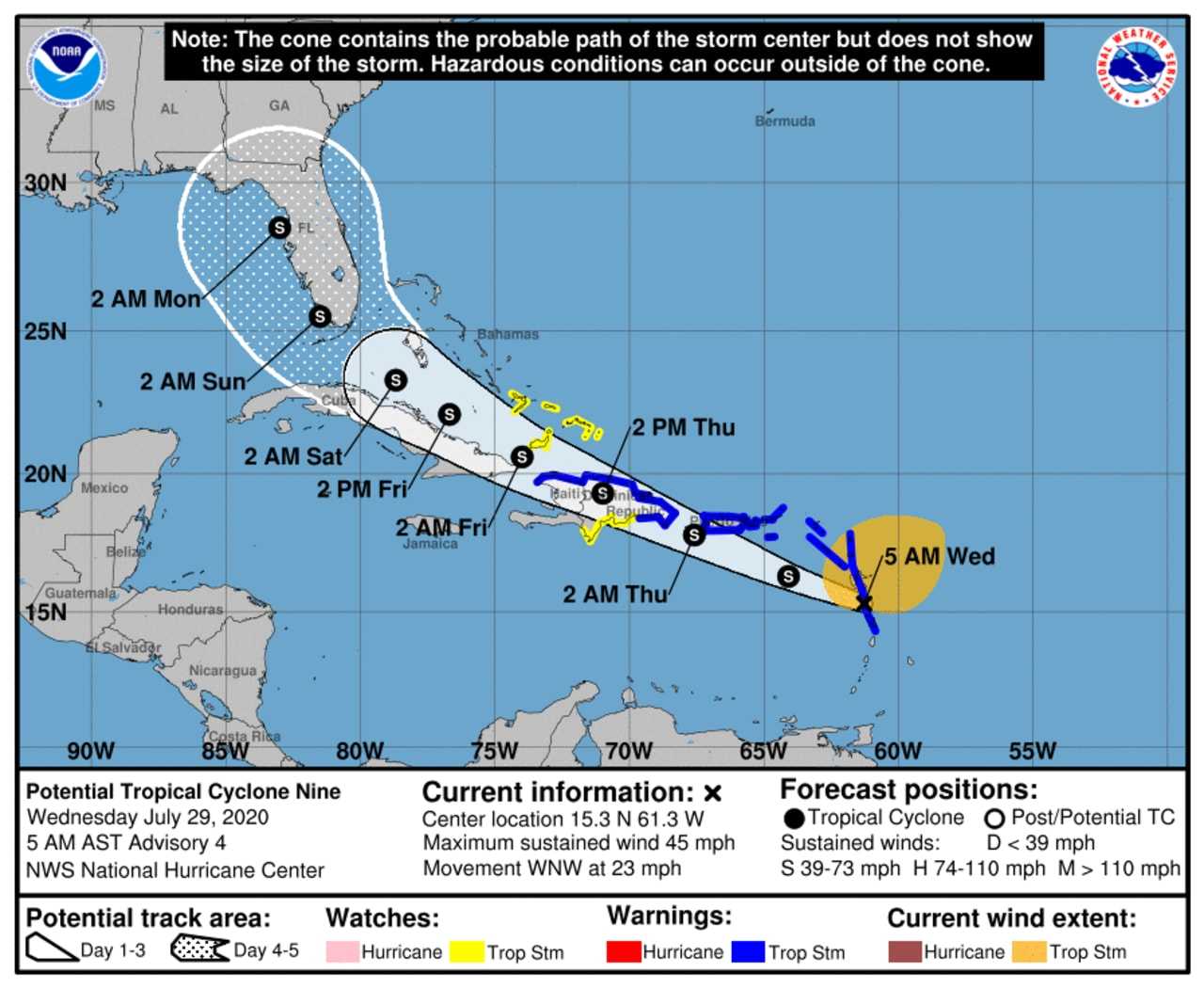 A look at the timing and projected path of the storm.