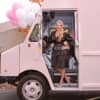 Lisa Emeric of Wayne in her pink ice cream truck.