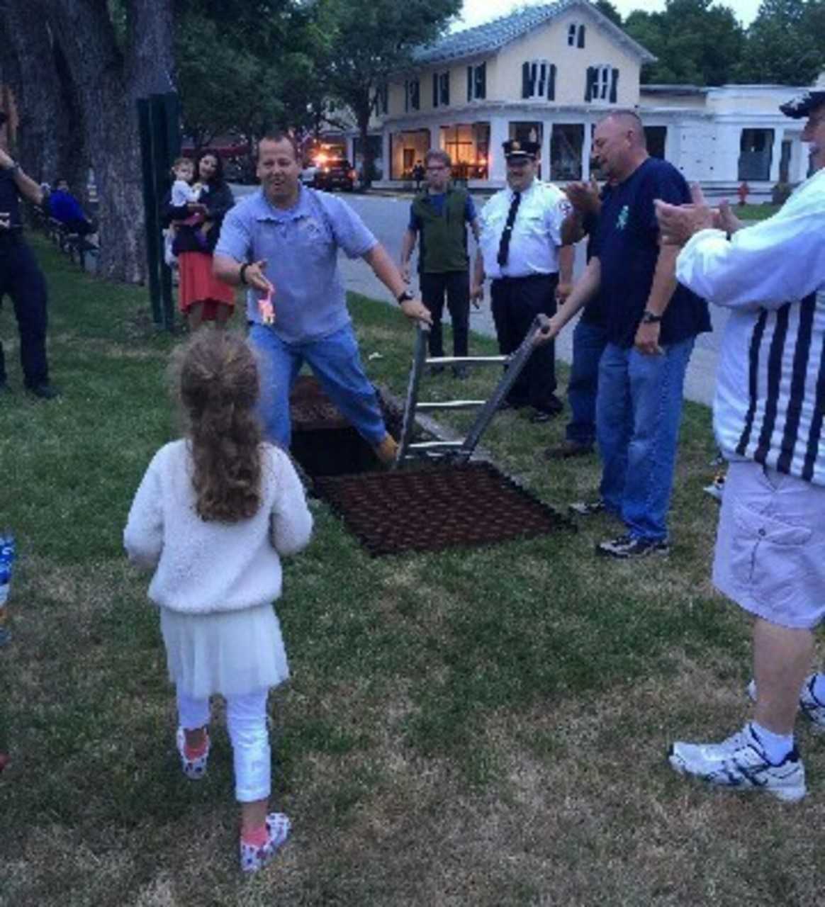 Firefighters came to the rescue of a little girl by saving her My Little Pony that had dropped down a drain.