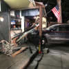 A motorist drove into the front of Squires Restaurant in Briarcliff on Sunday night.