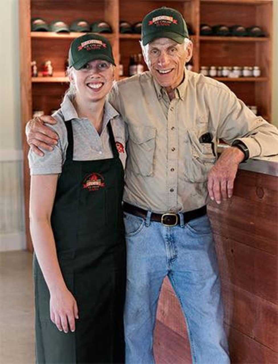 The father/daughter duo behind Zoe's Ice Cream Barn in Lagrangeville: Bob and Katie Ferris.