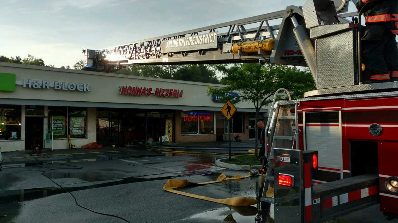 Town of Poughkeepsie on Wednesday. Arlington and other area fire departments were able to contain the frie from spreading to adjoining businesses at the at the 44 Plaza mall at 51 Burnett Blvd.