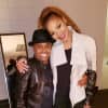 Stamford business owner Jimmy Locust meets backstage with his friend colleague pop singer Janet Jackson at her concert in Atlanta last weekend.