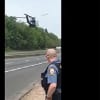 The Northstar helicopter takes off from Route 287 in Mahwah with the critically injured victim, headed for St. Joseph's University Hospital in Paterson on Saturday, May 13.