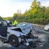 Both vehicles were destroyed in the crash.