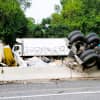UPDATE: Tractor-Trailer Tips Over Median, Dumps Trash Across Treacherous Stretch Of Route 17