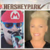 Popstar Pink Visits Hersheypark Disguised As Mario